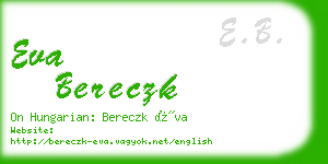 eva bereczk business card